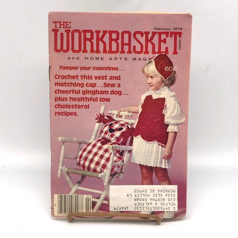 Vintage Workbasket February 1979 Book, Valentine Pattern and Idea Booklet, Craft